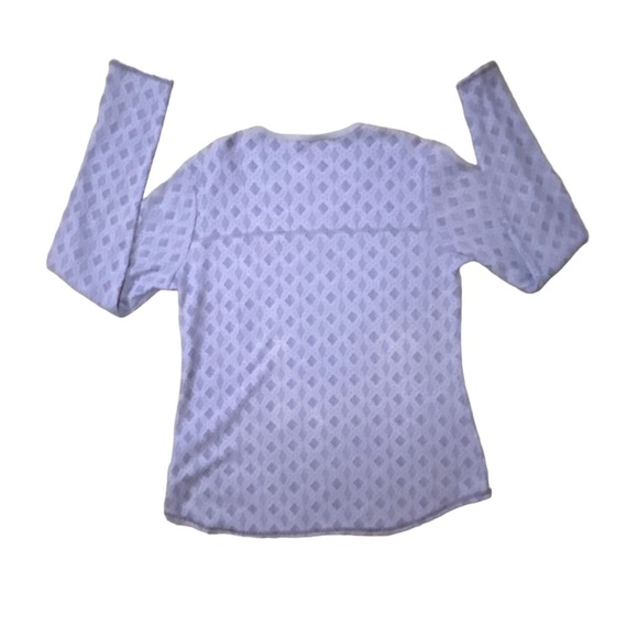 Orvis Long Sleeve Waffle‎ Thermal Shirt Geometric Print Light Purple Lavender - Picture 2 of 3